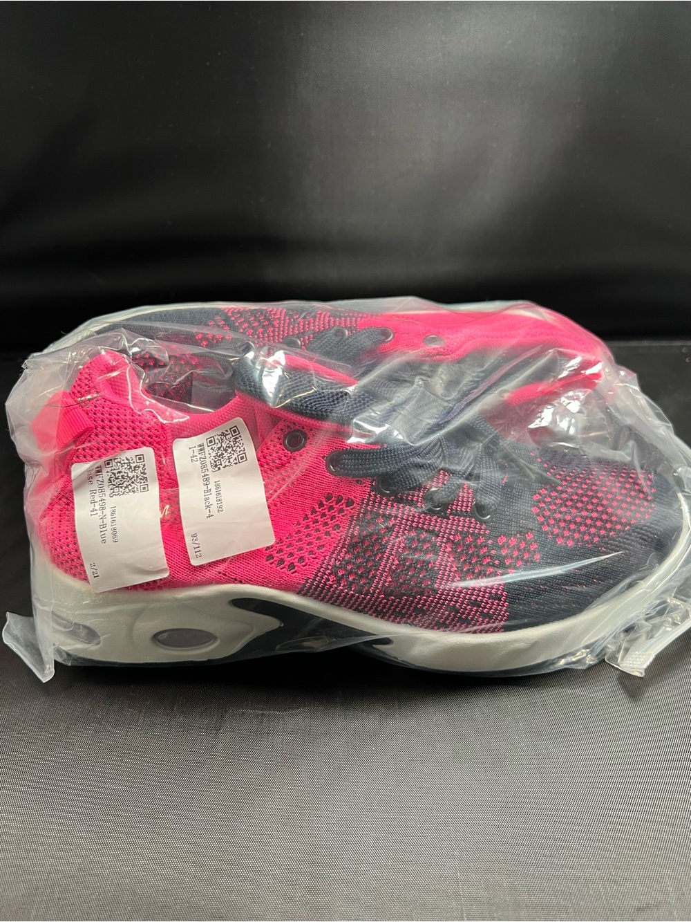 Orthora Footwear Women’s Slip-On Mesh Knit Sneakers Pink/Navy Size 10 EU 41